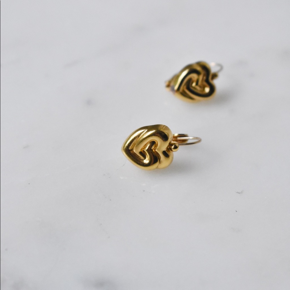 Vintage Double Heart Earrings